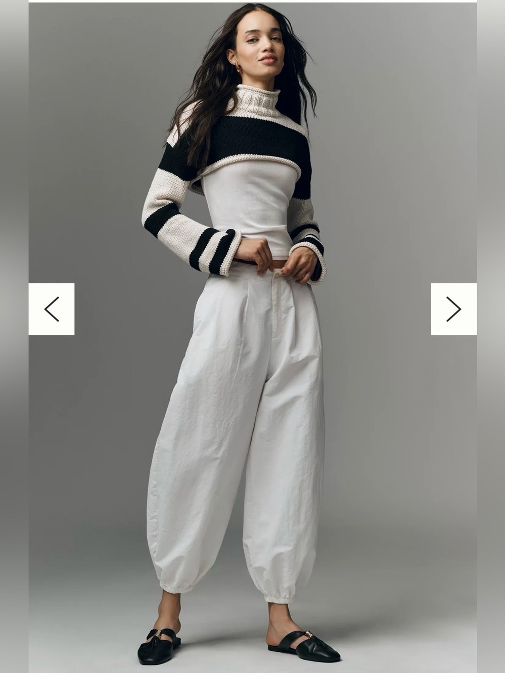 NWT Anthropologie Lioness Sloane White Balloon Pants L